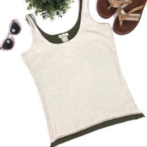 NWT Layered Olive Green and Cream